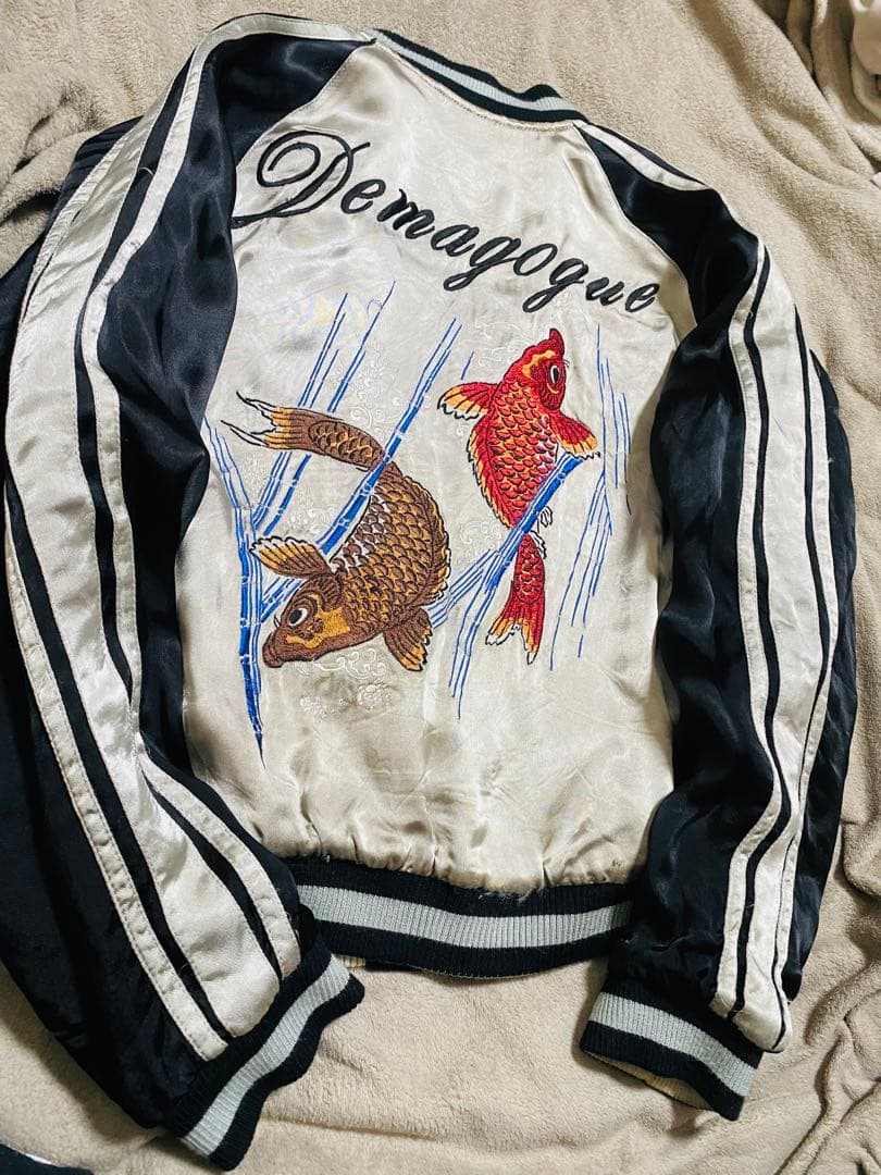 別珍 ２面用 SWITCH 日本限定 レーヨン スカジャン こい龍 unisex