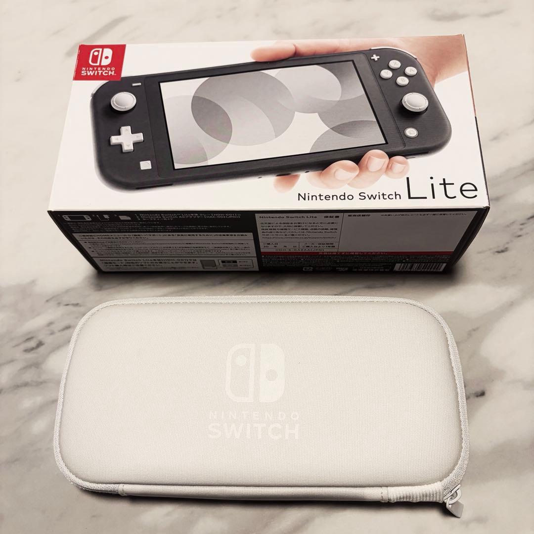 Nintendo Switch Lite グレー 本体 箱あり ケース付き