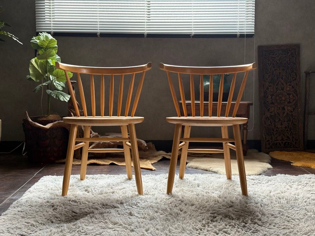 ②cherry 桜屋工業　ウィンザーチェア　アームチェア　オークレイチェア　YZ