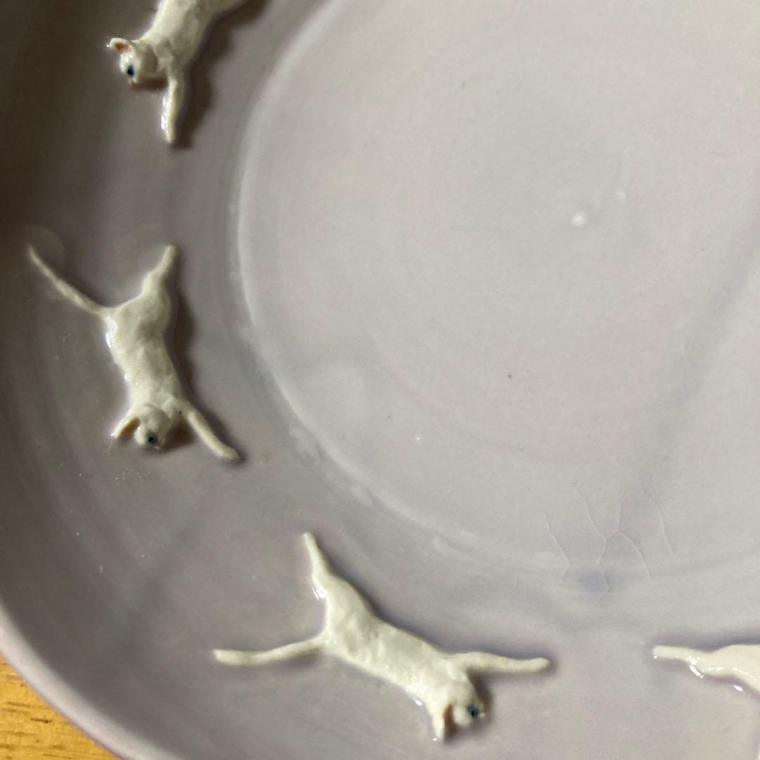 佐々木忍　猫　皿