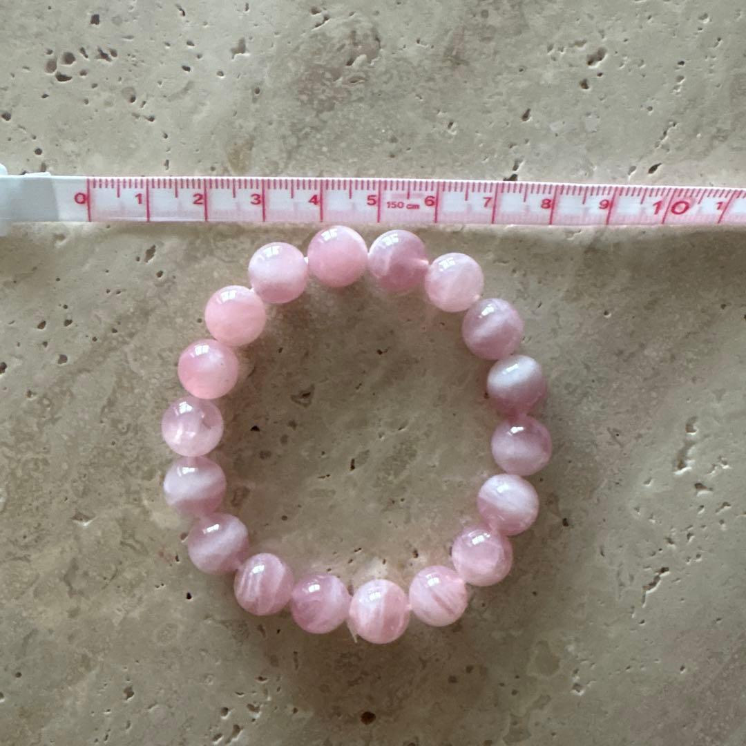 ローズクォーツ 天然石 ブレスレット 数珠 レディース