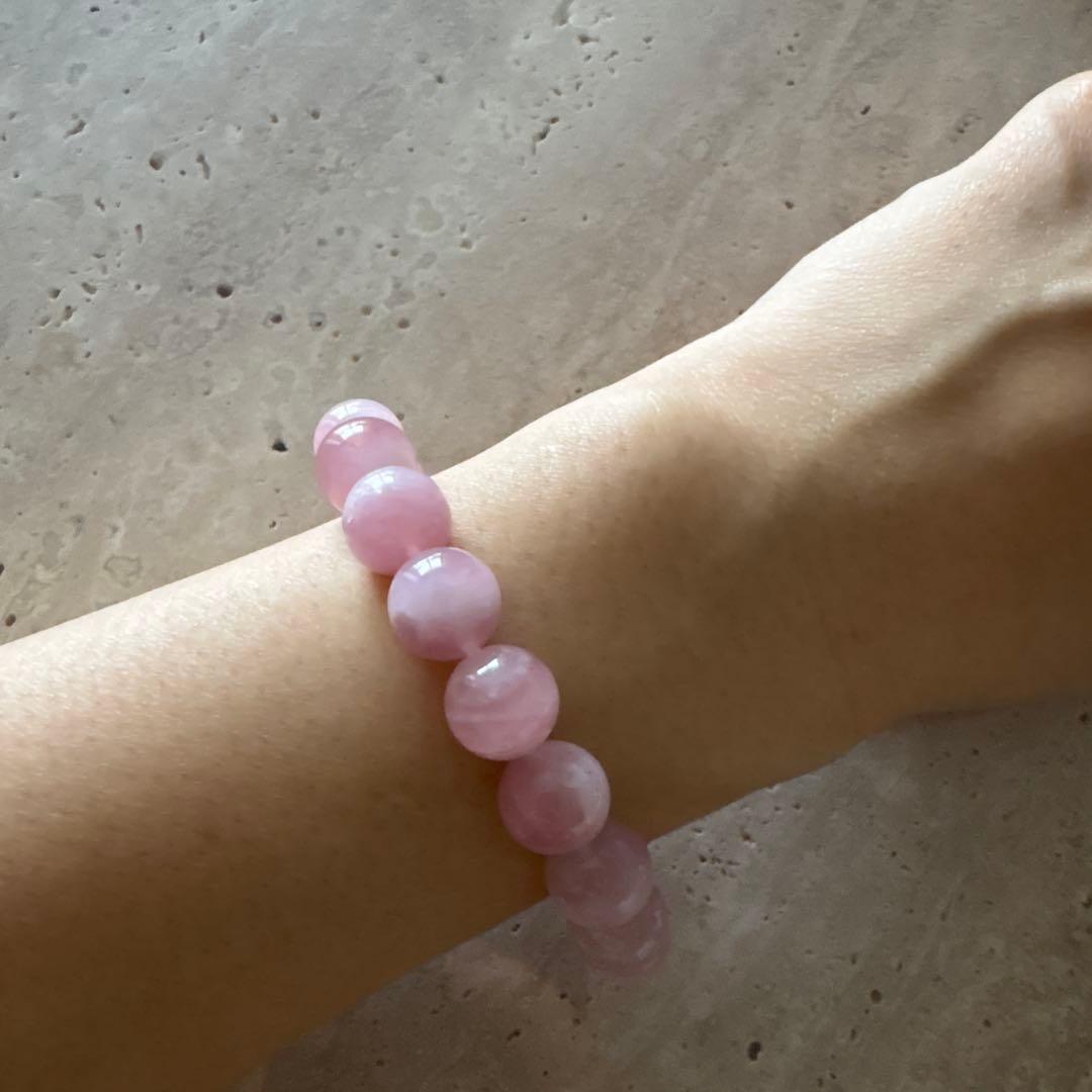 ローズクォーツ 天然石 ブレスレット 数珠 レディース