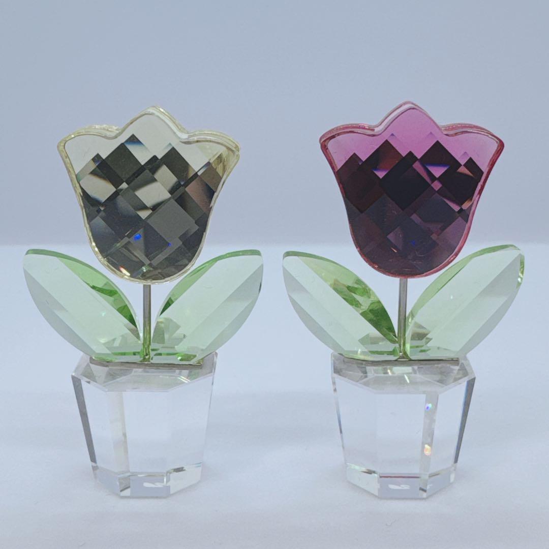 ✨箱付き✨SWAROVSKI チューリップクリスタルオブジェ