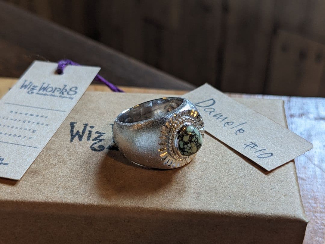 専用 彫金　リング指輪　モダンネイティブ　ターコイズ　 73