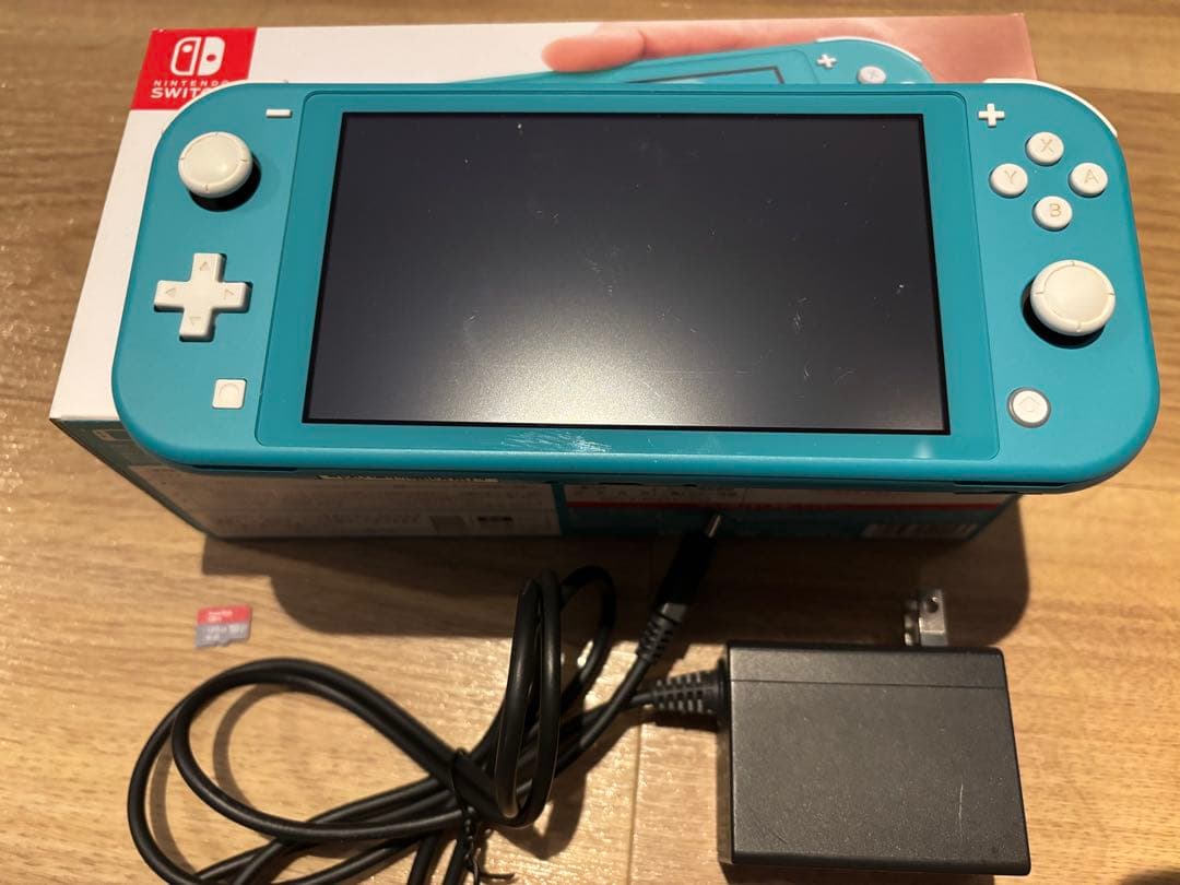 美品Nintendo Switch Lite ターコイズ 本体 SDカード付