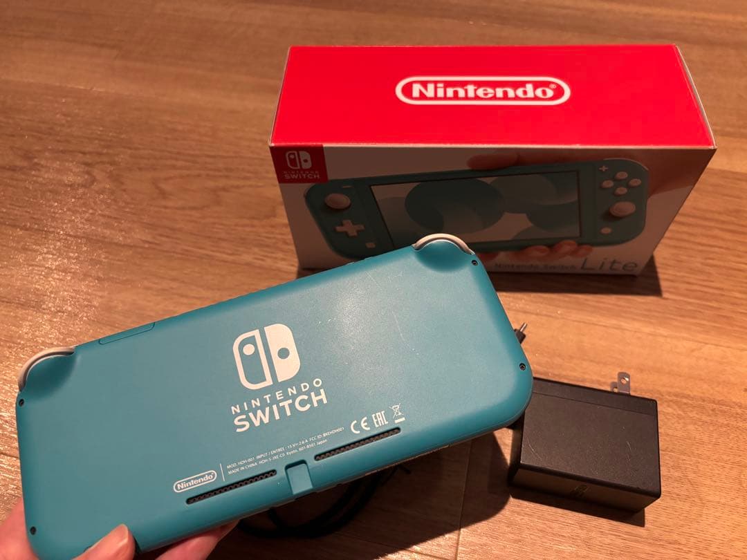 美品Nintendo Switch Lite ターコイズ 本体 SDカード付