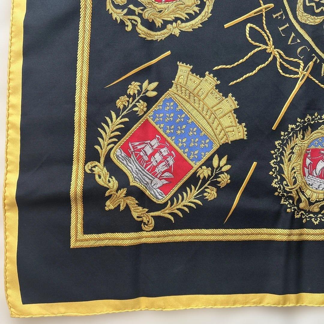 美品 エルメス カレ90 パリの紋章 シルク スカーフ 【中古】HERMES