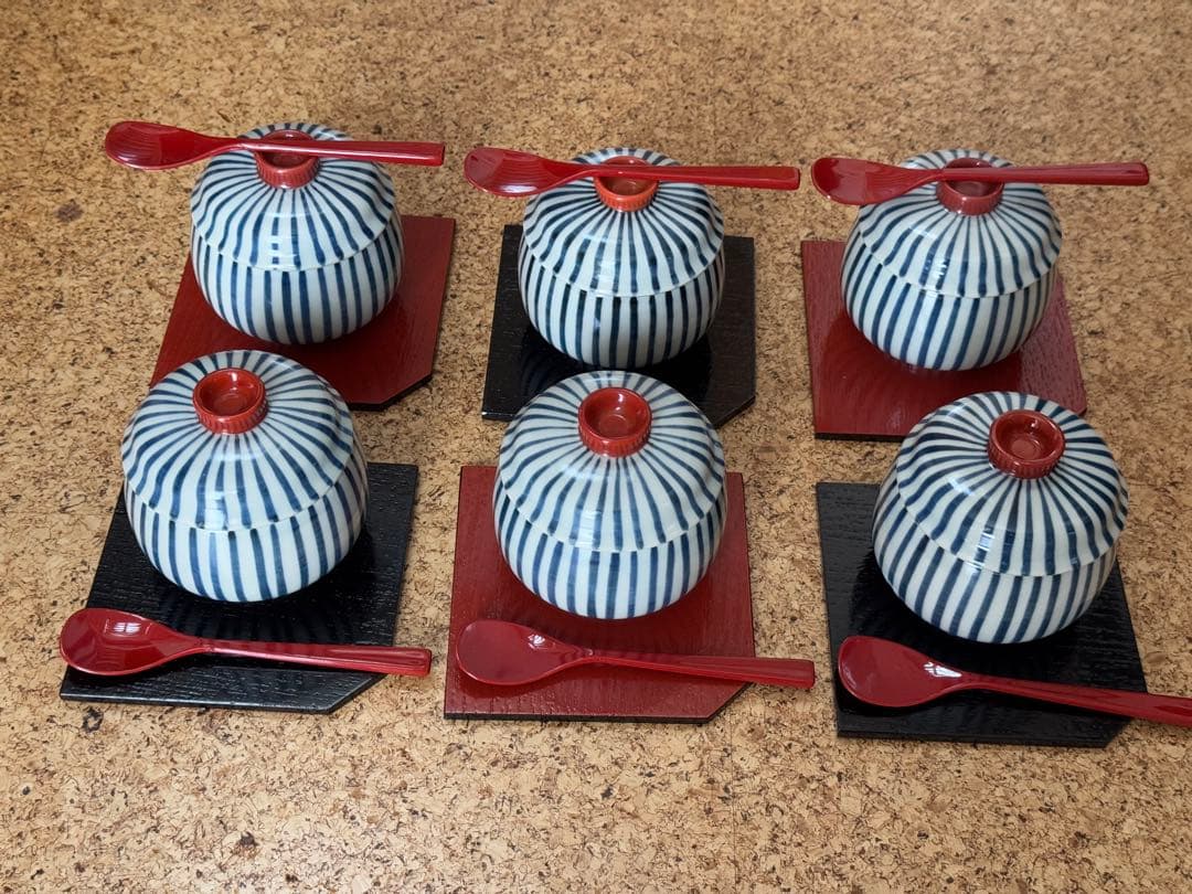 有田焼 茶碗蒸し器 陶器製 6客セット