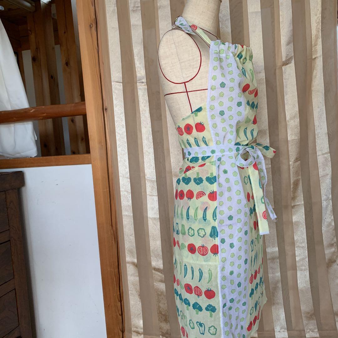 エプロン　ハンドメイド　夏野菜