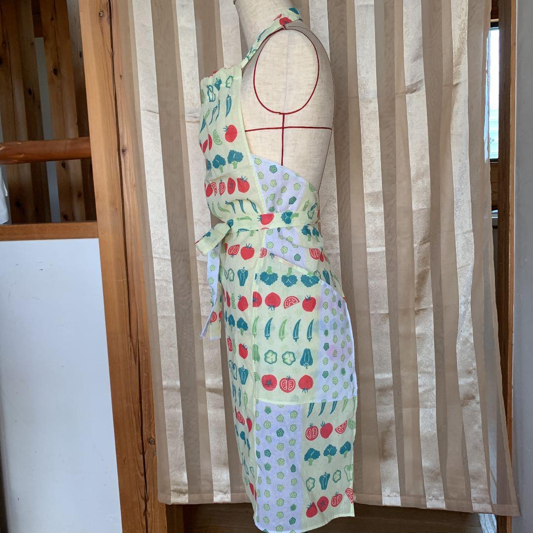 エプロン　ハンドメイド　夏野菜
