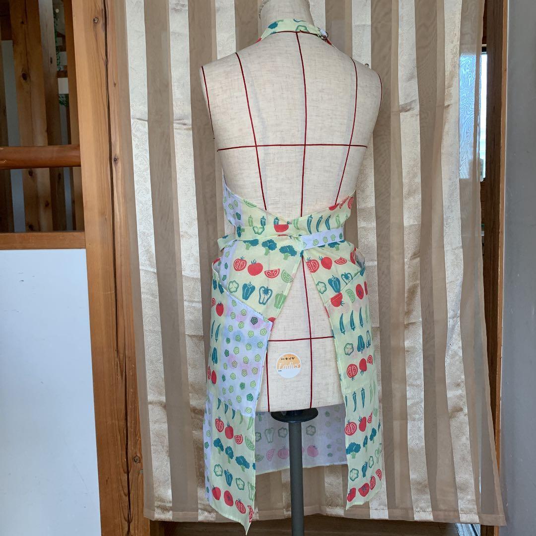 エプロン　ハンドメイド　夏野菜