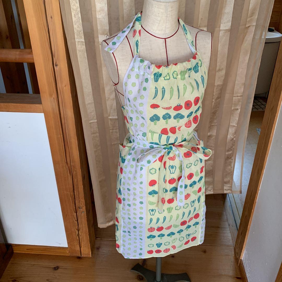 エプロン　ハンドメイド　夏野菜