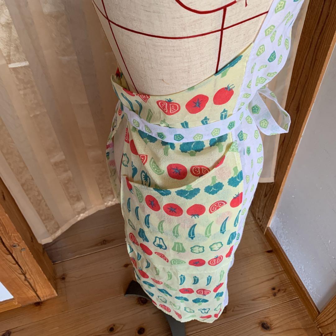 エプロン　ハンドメイド　夏野菜