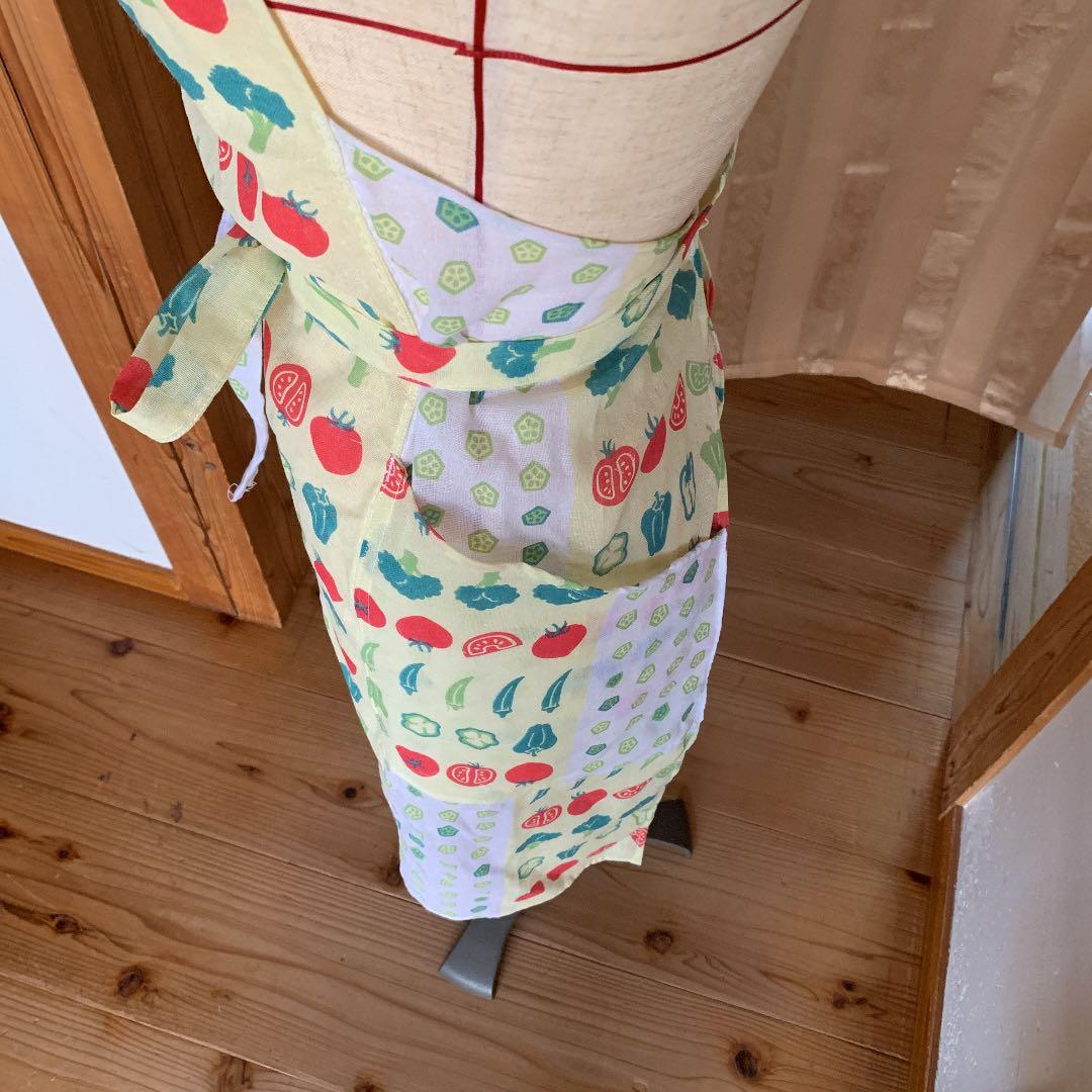 エプロン　ハンドメイド　夏野菜