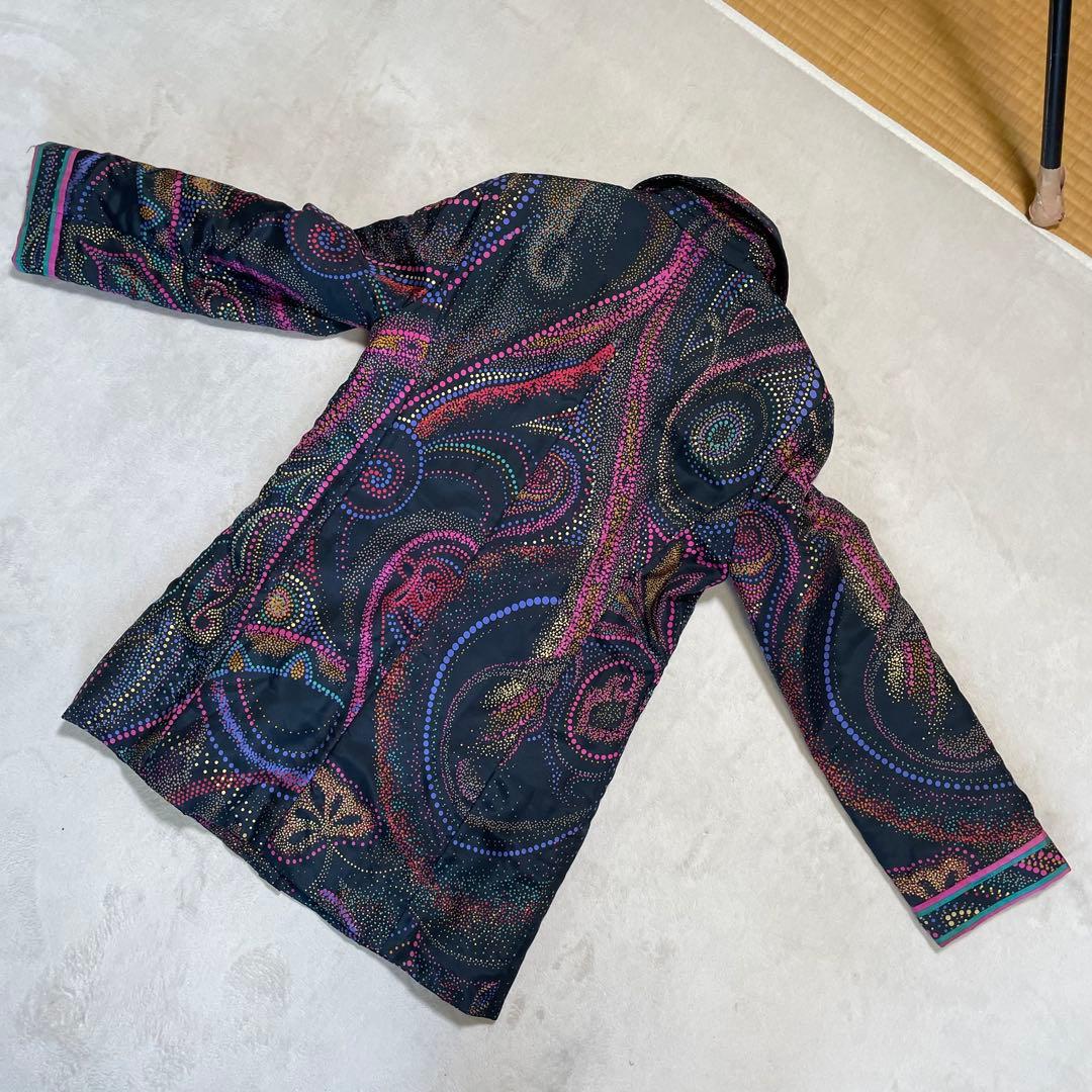 【美品】レオナール ✨中綿ロングコート 高級シルク素材 ペイズリー　総柄　M