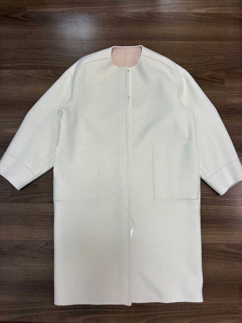 美品　ストラスブルゴ　ノーカラーオーバーサイズロングコート