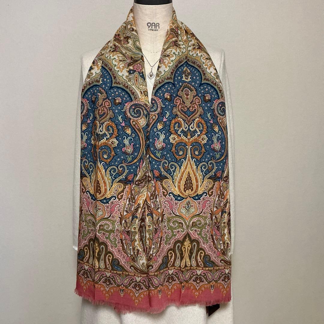 洗練されたデザイン　ETRO 正規品　大判ショール　 希少サイズ　10