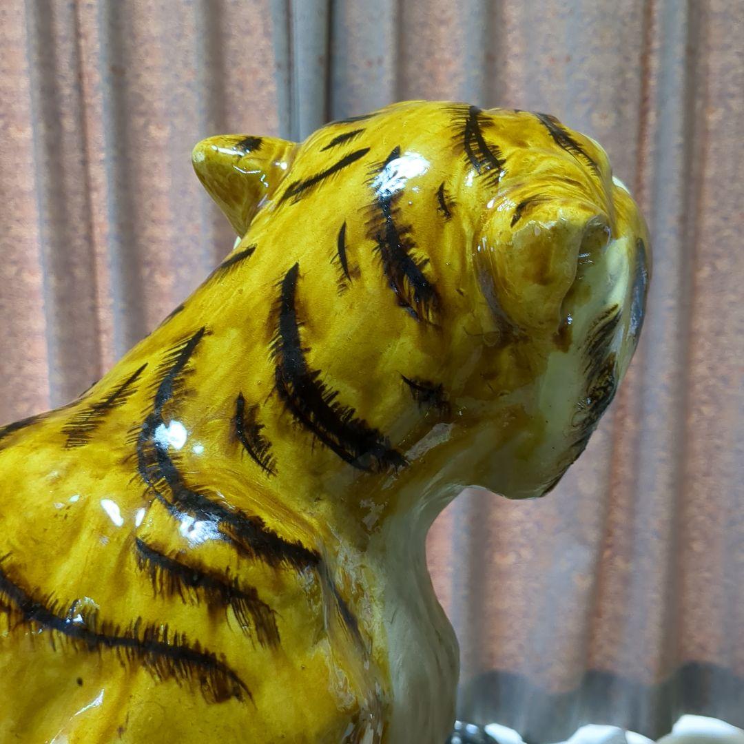 九谷焼　希少　レア　特大　大虎　竹岩虎　トラ１　高さ約６０センチ
