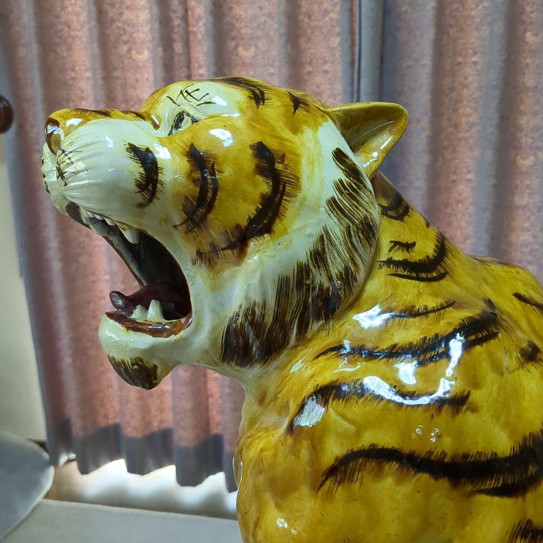 九谷焼　希少　レア　特大　大虎　竹岩虎　トラ１　高さ約６０センチ