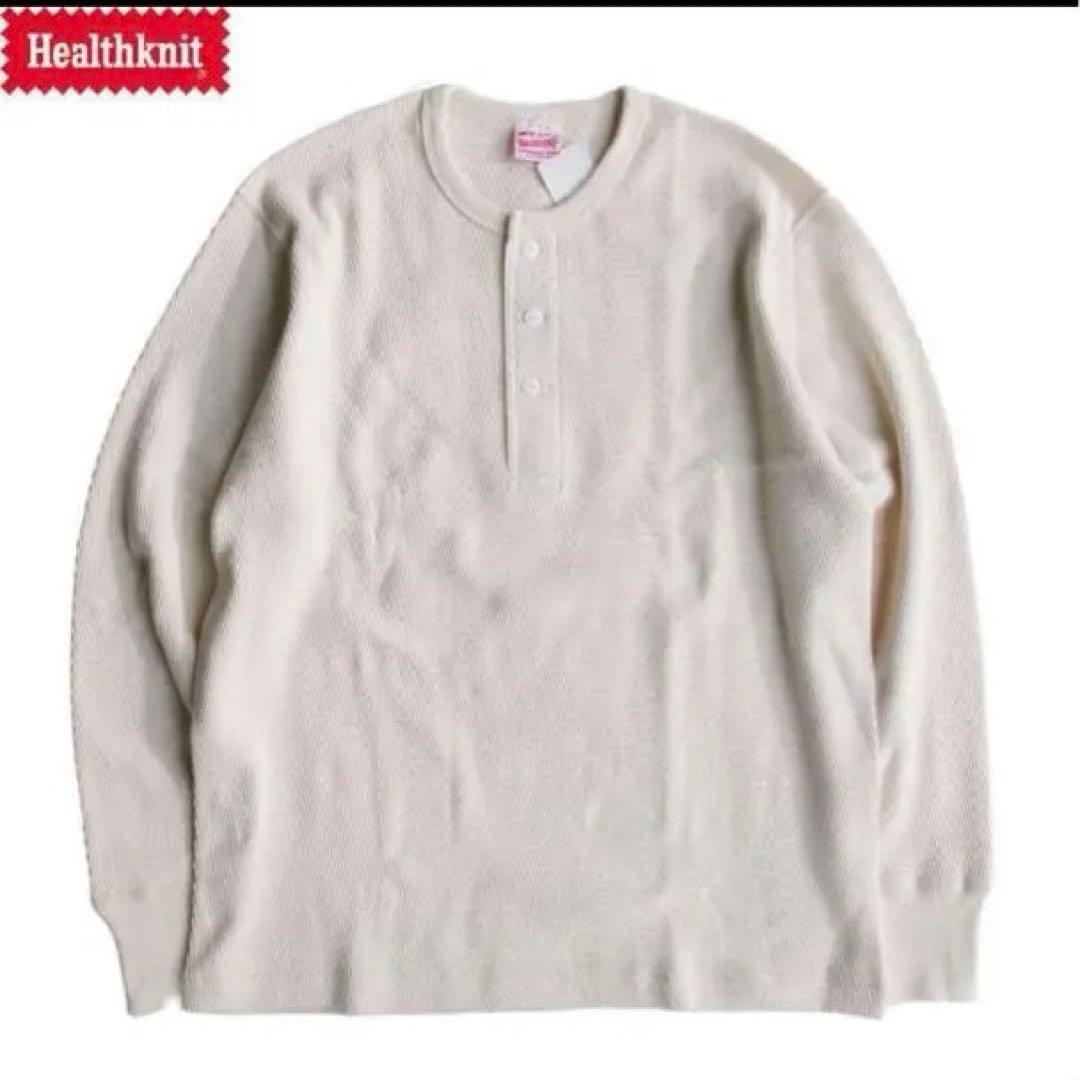 【M】ヘルスニット ハニカム サーマル ヘンリーネック Tシャツ 52034 ③