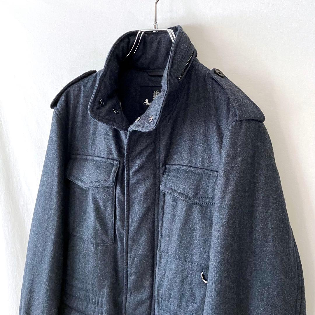 美品 アクアスキュータム ウール 中わた M-65 フィールドジャケット 36