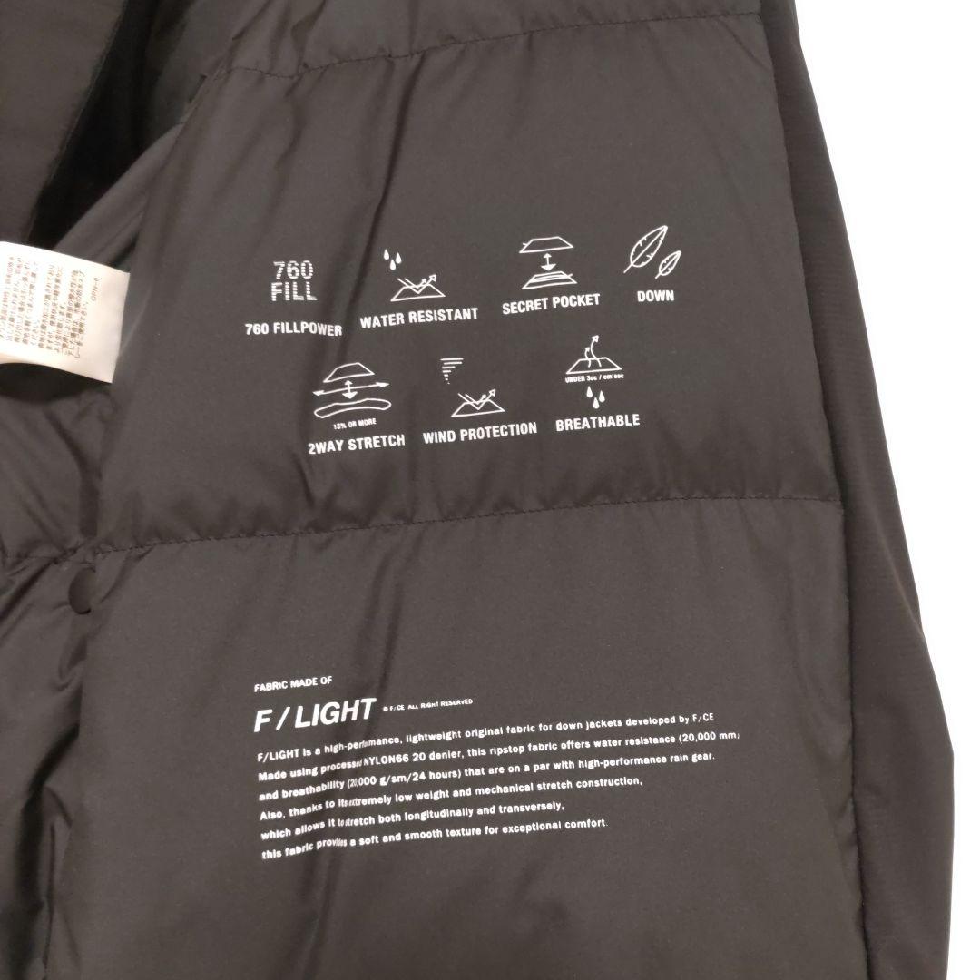 F/CE. NANGAエクスクルーシブ ノーカラーロングダウンコート ブラックM