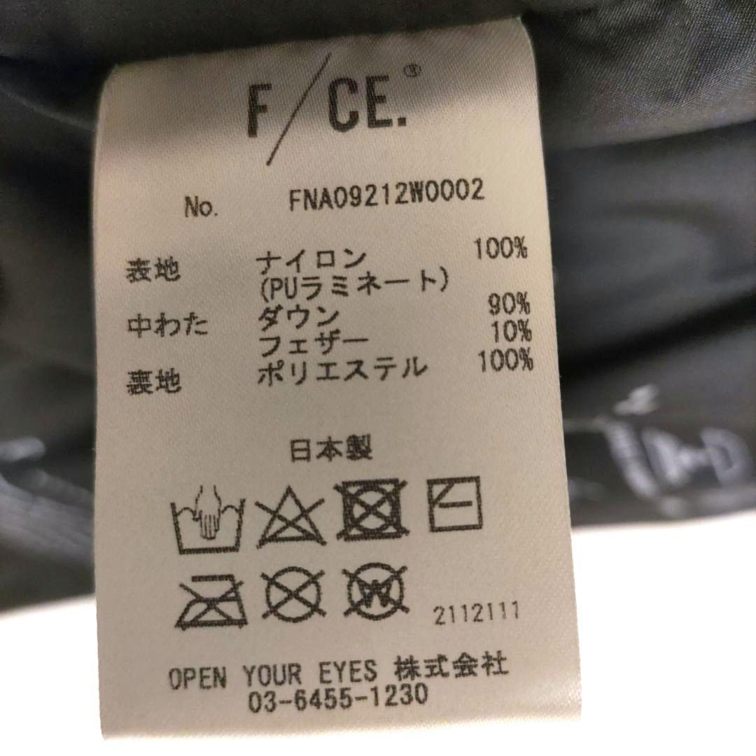 F/CE. NANGAエクスクルーシブ ノーカラーロングダウンコート ブラックM