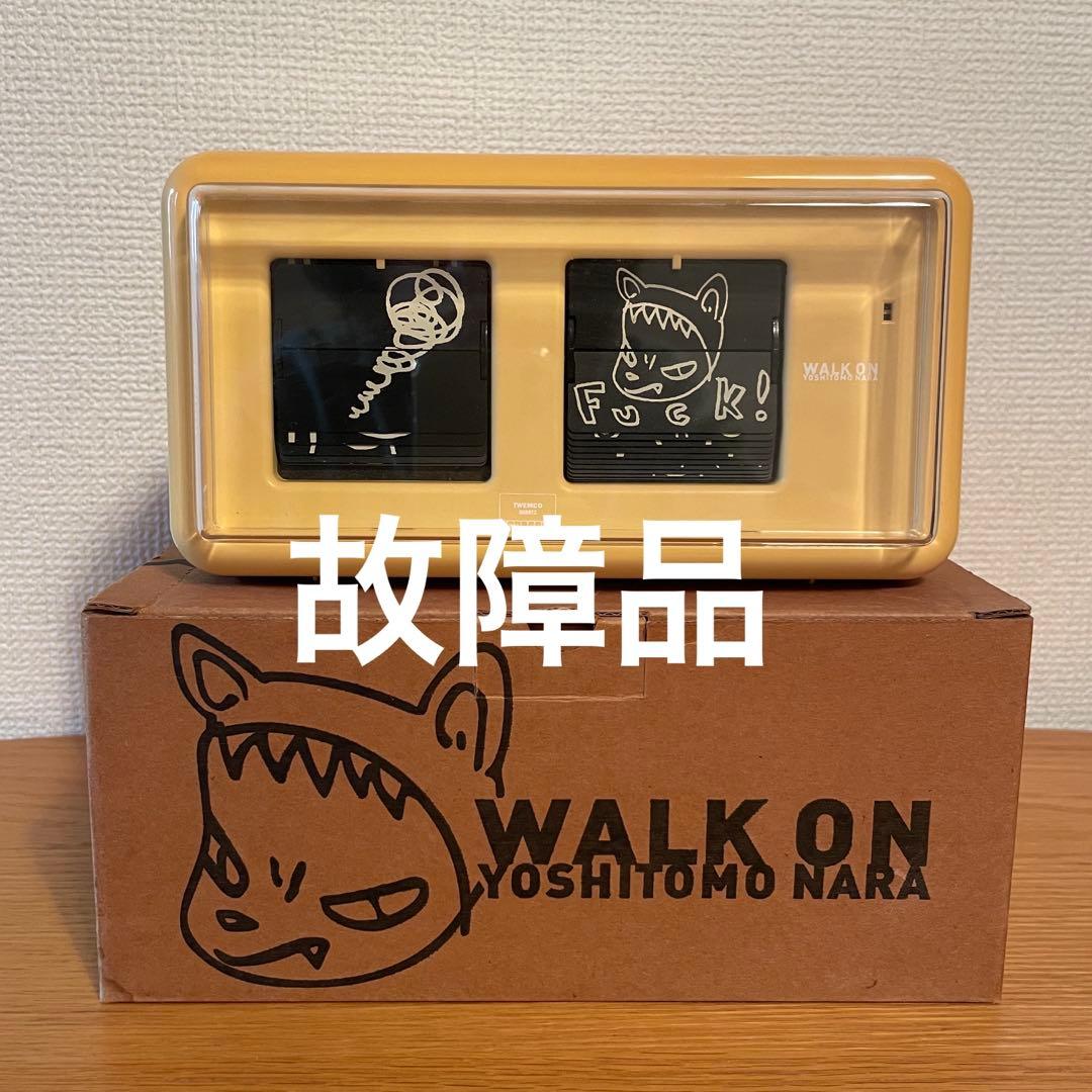 【故障品・中古】奈良美智Yoshitomo Nara パタパタクロック ベージュ