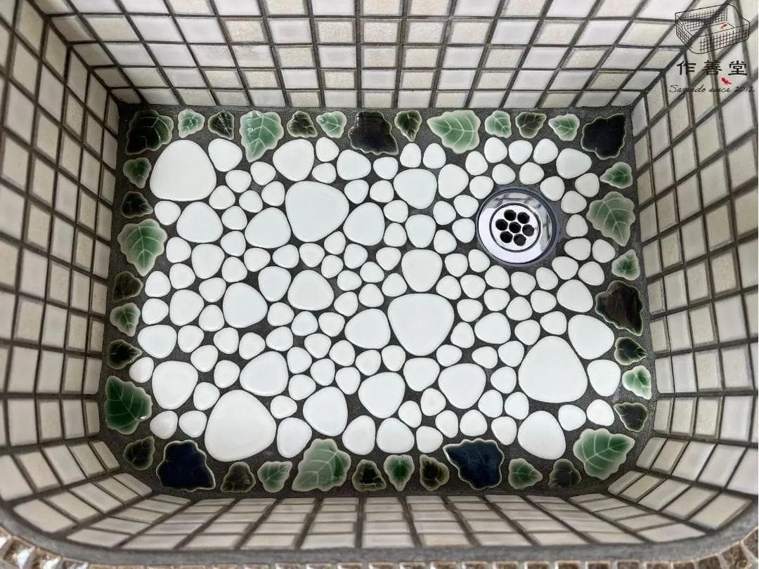 作善堂タイルシンク流し台　美濃焼タイルシンク　タイル流し　ＸＳサイズ　5049