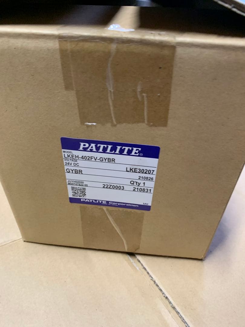 パトライト 積層信号灯一体型 音声合成報知器 LKEH-402FV-GYBR