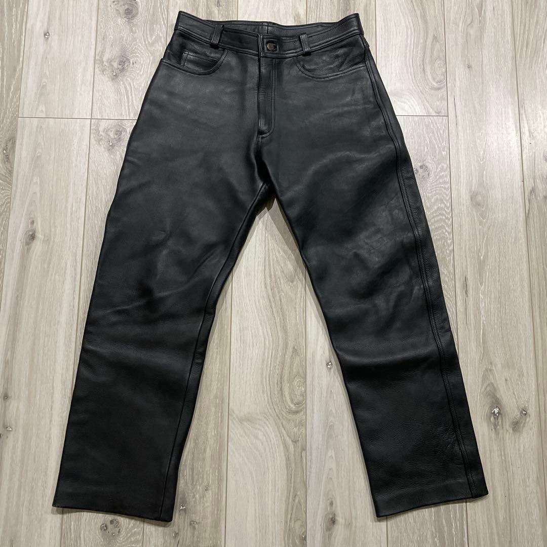 FIRST Genuine Leather 本革 レザーパンツ W34