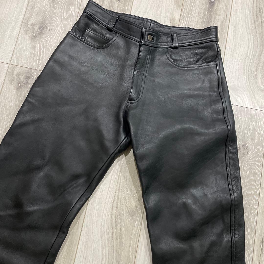 FIRST Genuine Leather 本革 レザーパンツ W34