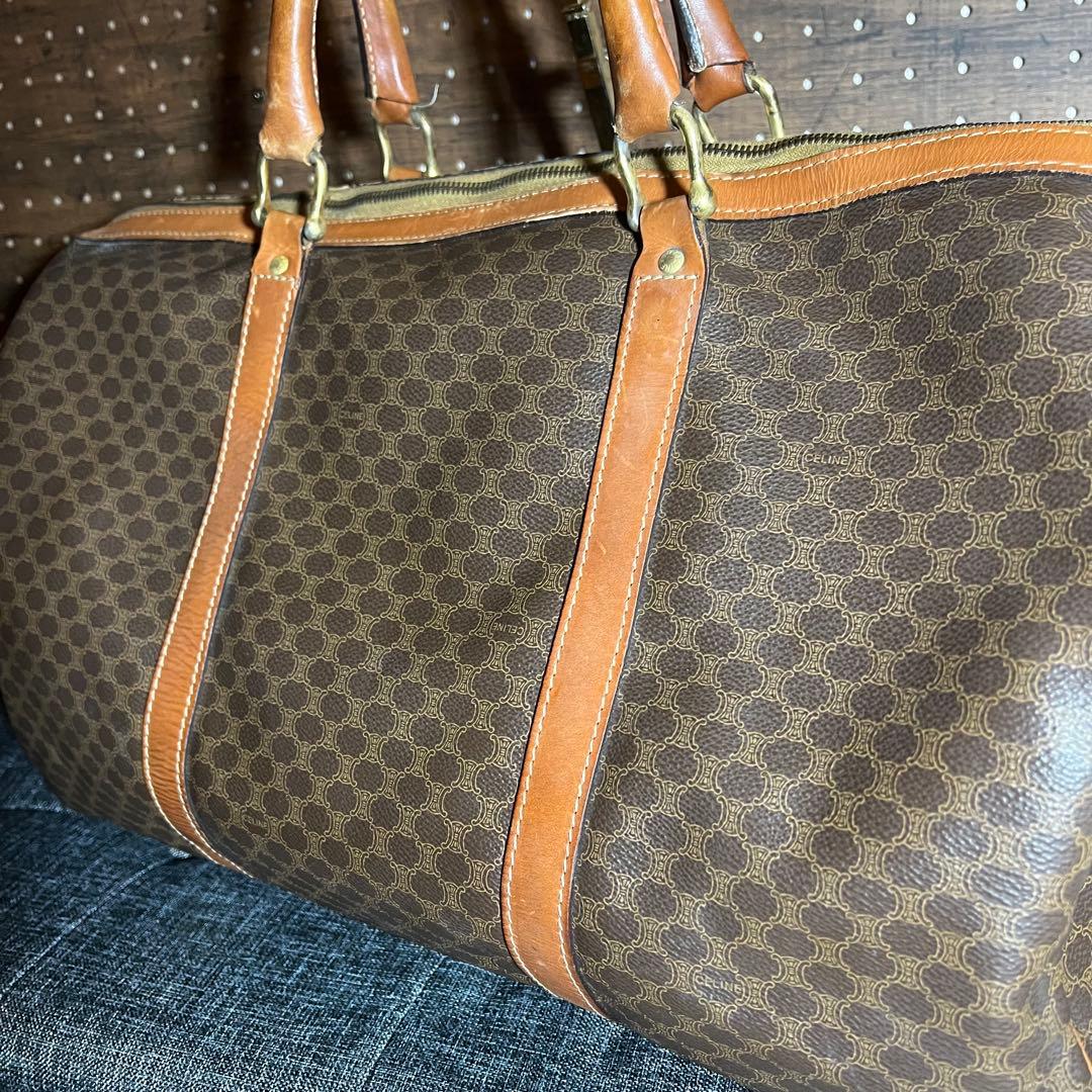 セリーヌ　ボストンバッグ　マカダム　レザー
