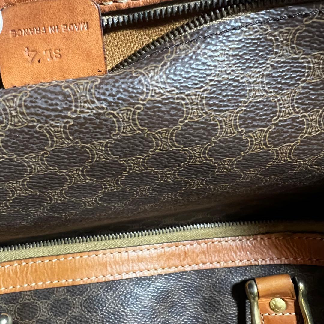 セリーヌ　ボストンバッグ　マカダム　レザー