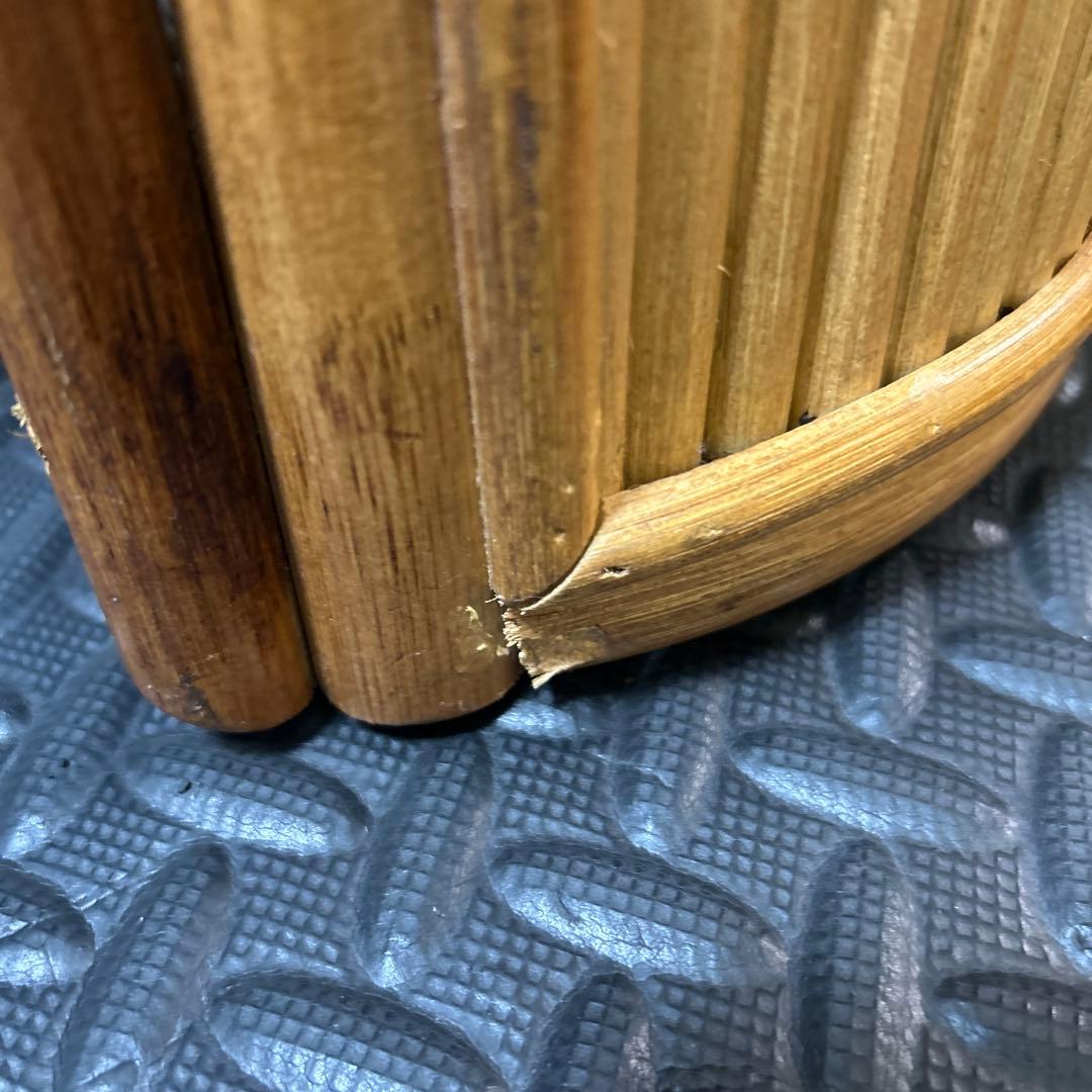 【良品】昭和レトロ ラタン ガラス天板 センターテーブル ローテーブル