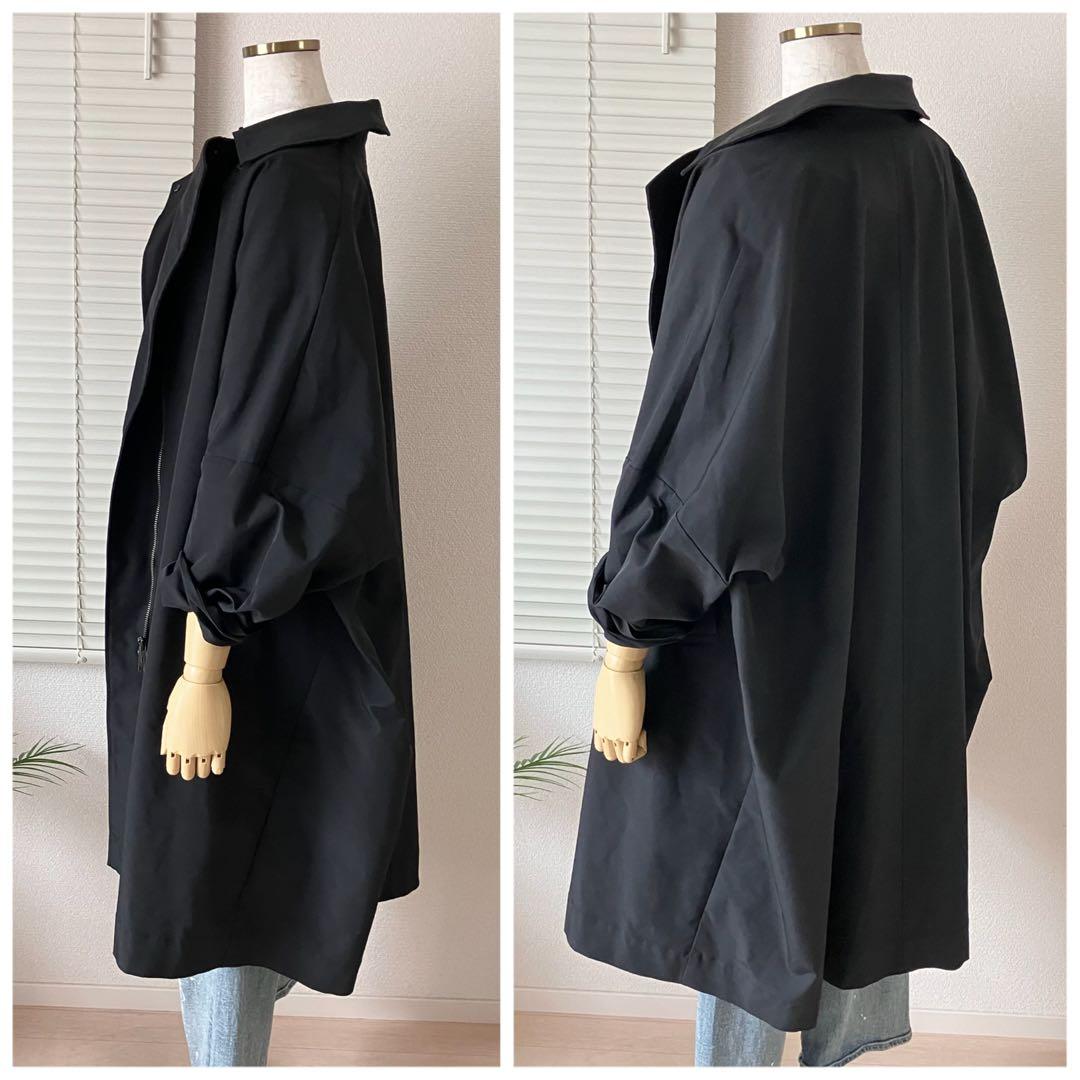 【2024SS】FRAMeWORK 撥水ポンチョトレンチコート 38 黒