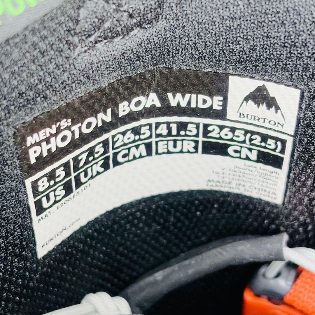 【極美品】Burton バートン Photon Boa Wide 26.5