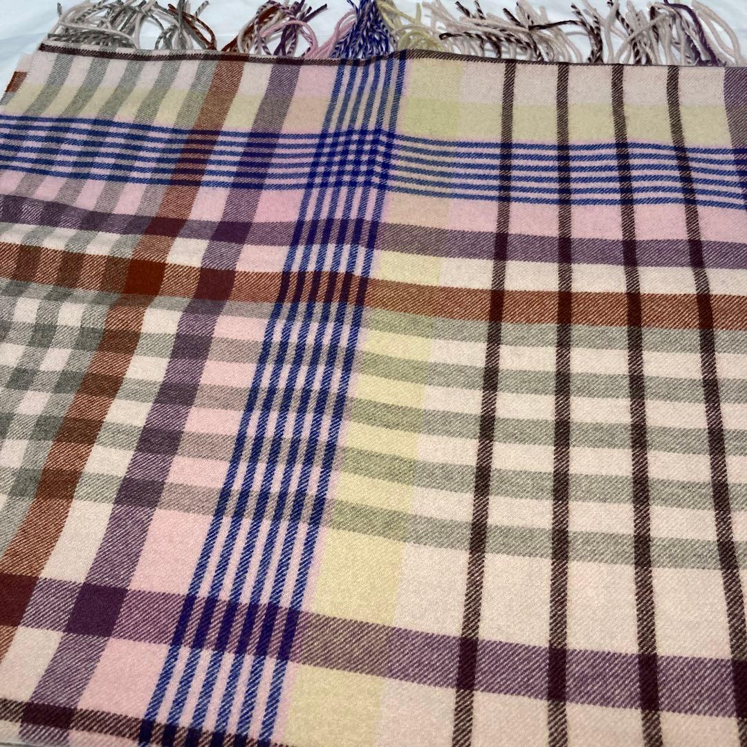 極美品 ジョシュアエリス カシミヤ100％ 中大判ストール ピンク 国内正規品