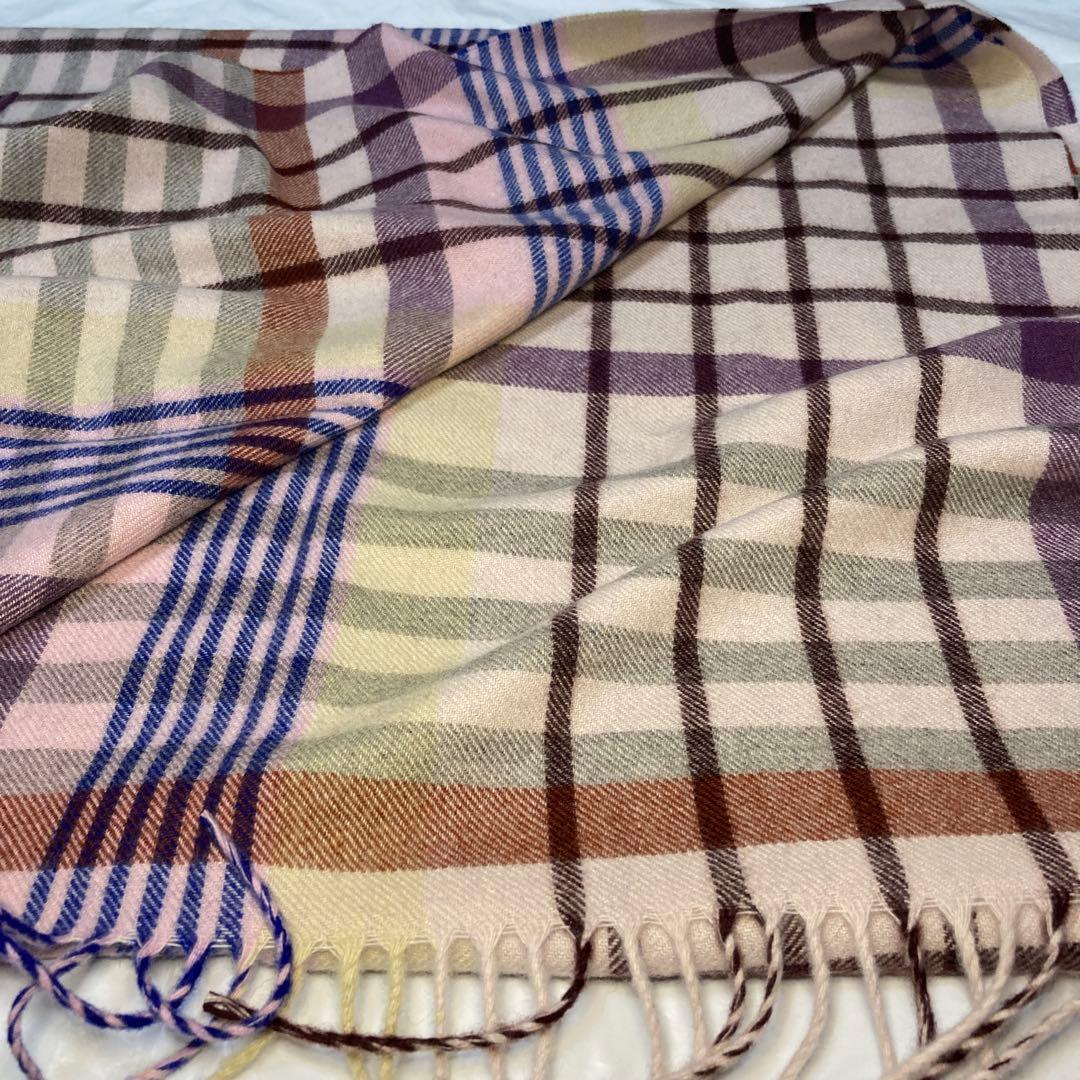 極美品 ジョシュアエリス カシミヤ100％ 中大判ストール ピンク 国内正規品