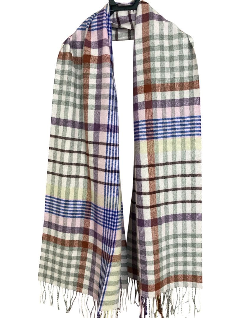 極美品 ジョシュアエリス カシミヤ100％ 中大判ストール ピンク 国内正規品