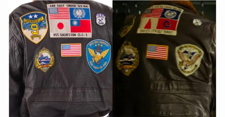 TOPGUN 黒 レザー ジャケット ファー付き 軍用パッチ G-1