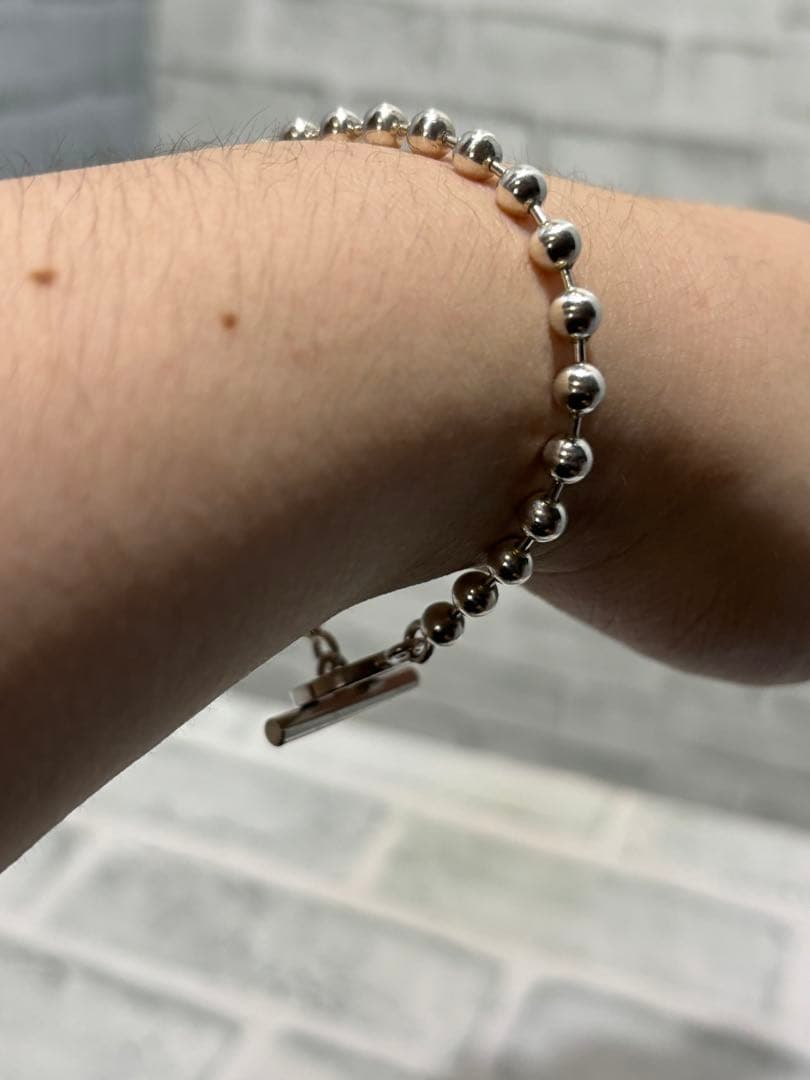 希少　オールドグッチ　GUCCI ラリアット　Tバー　ボールチェーン　ブレス