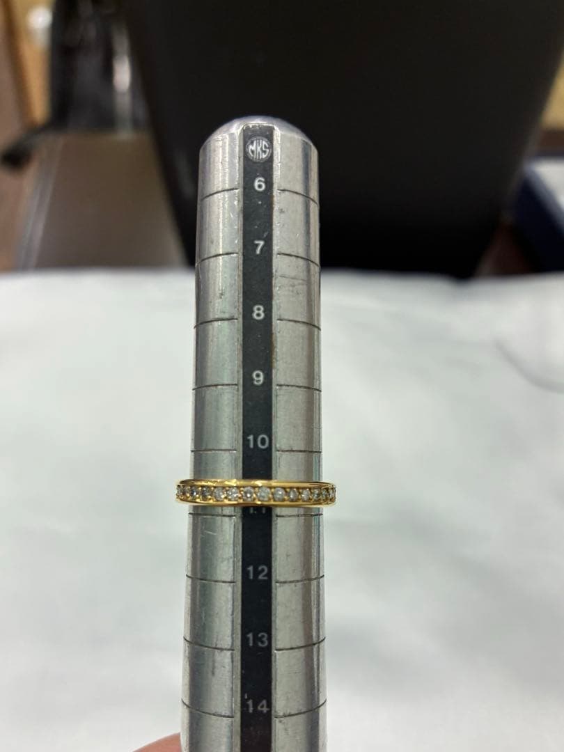 37:K18ダイヤモンドフルエタニティリング ダイヤ0.5ct サイズ11号