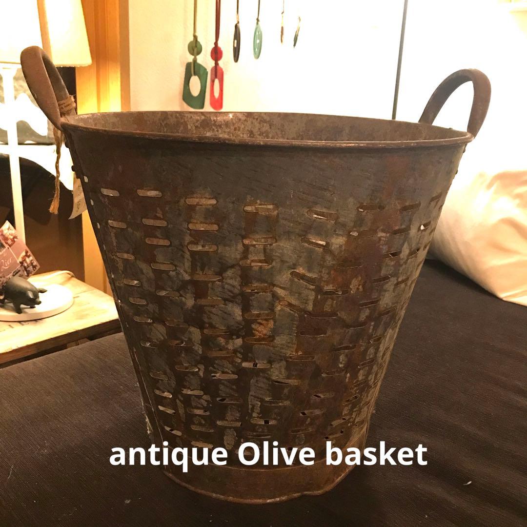 ★アンティークオリーブバスケット★