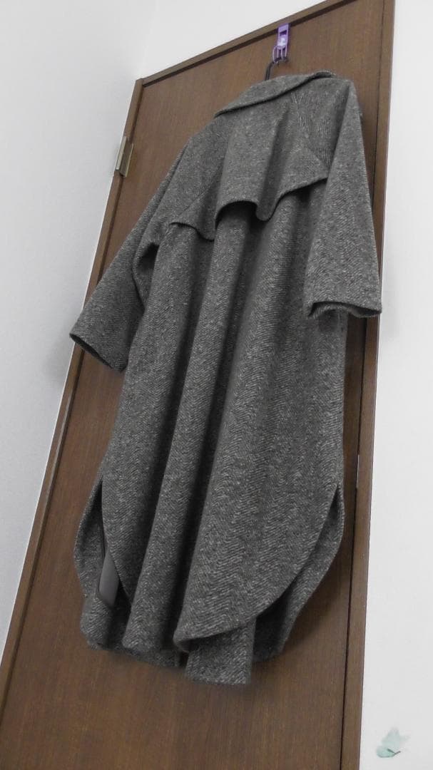 美品　スピックアンドスパン　ダブルスライバーヘリンボーンボリュームコート