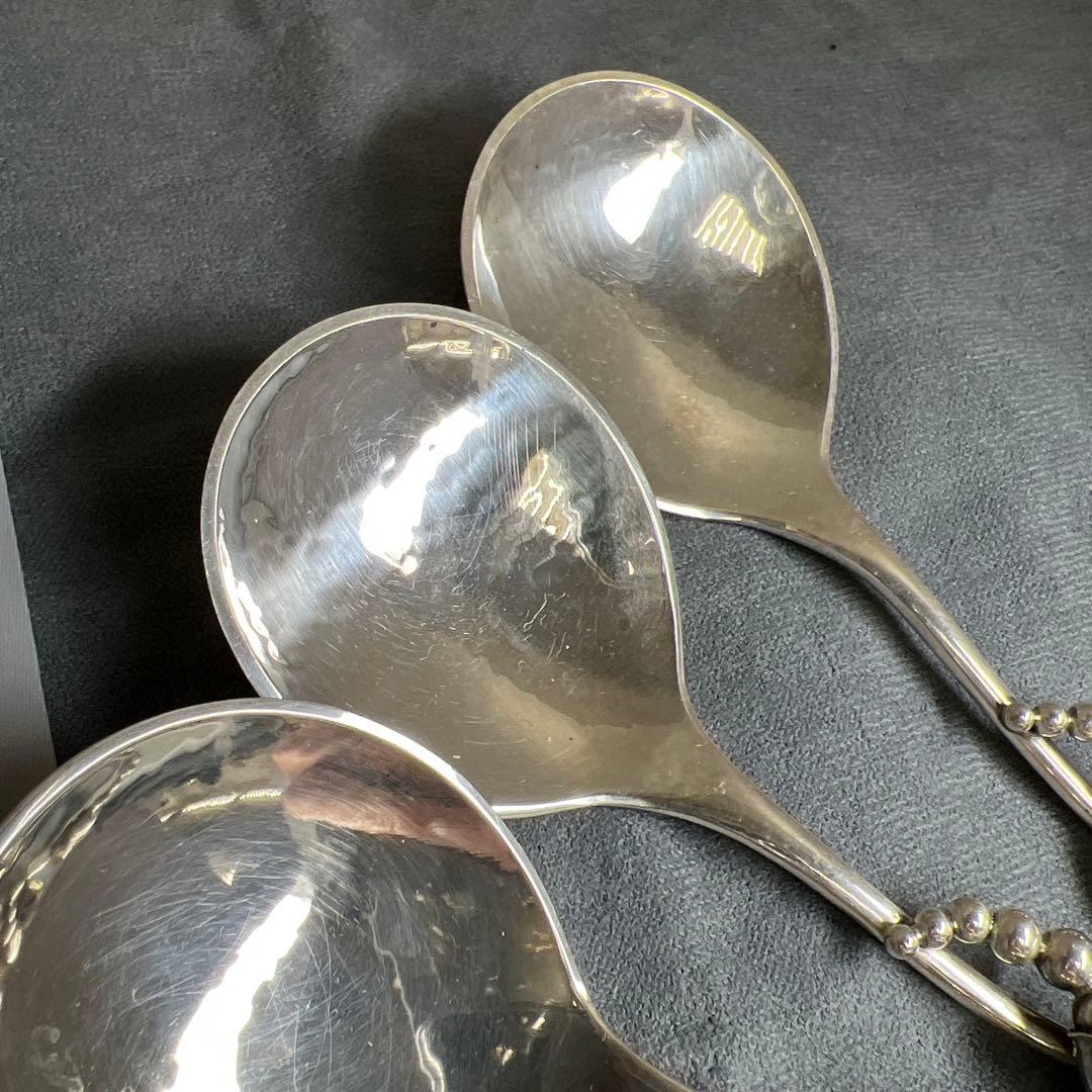 ジョージジェンセン　激レアブロッサムsterling925 シュガースプーン4本