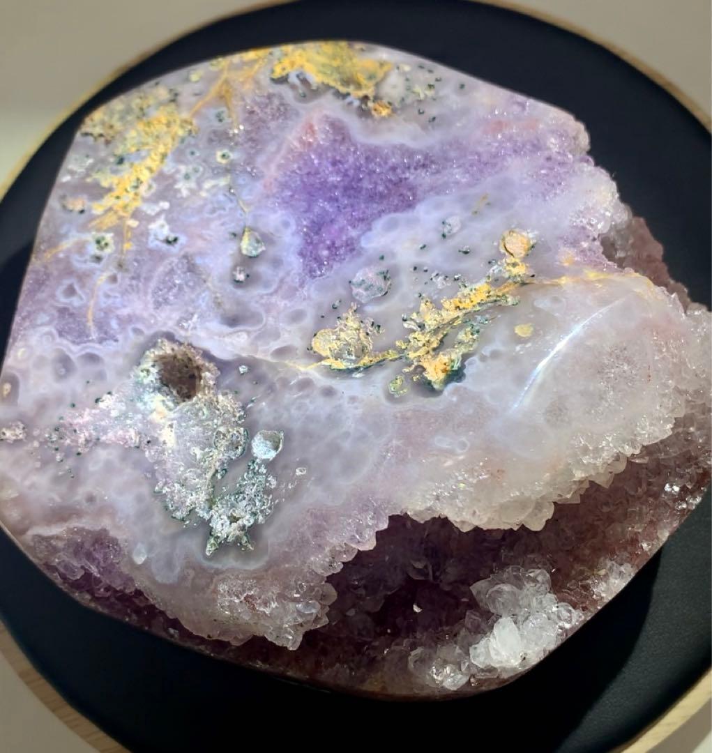 ピンクアメジスト　クラスター原石　1420グラム　置物