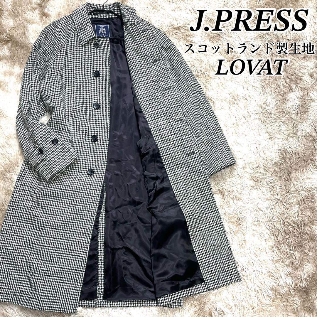 美品　J.PRESS LOVAT ステンカラーコート　千鳥格子　メンズ　ロバット
