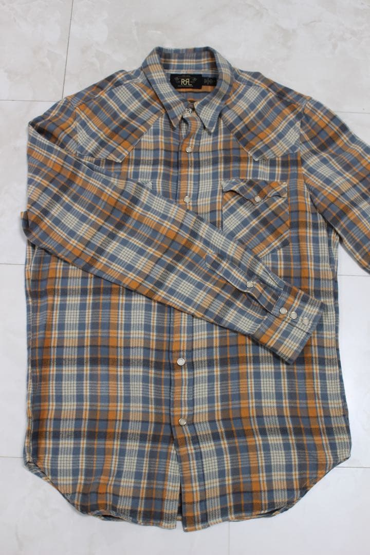 RRL スリムフィットチェック　ツイルウエスタン　シャツ　極美品　週末限定価格❗️
