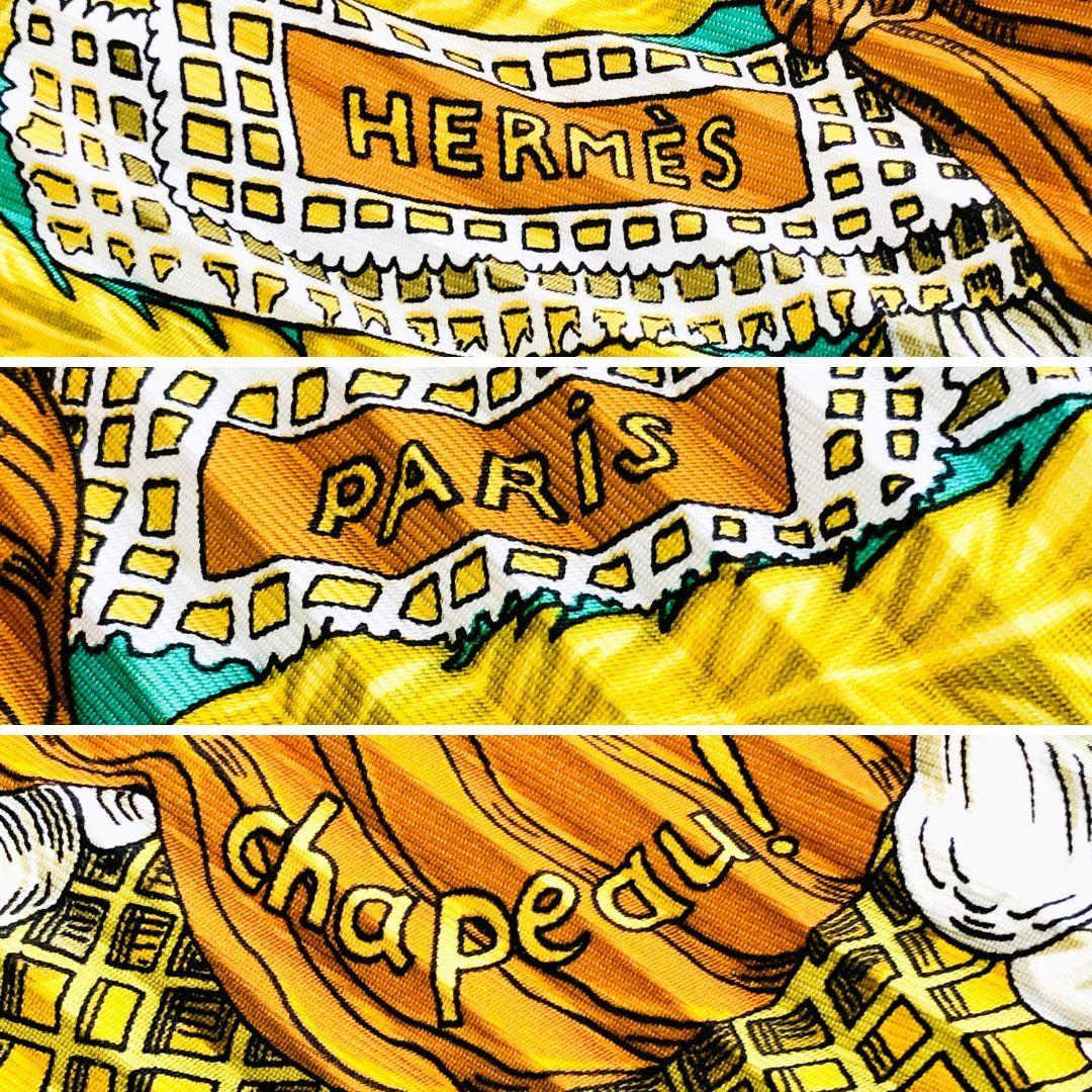 HERMES エルメス カレ プリセ 帽子 プリーツ スカーフ タグなし